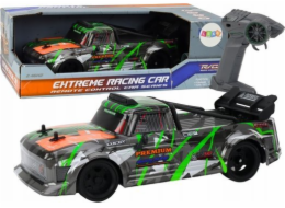 LeanToys RC auto 1:16 s gumovými driftovacími kolečky, šedo-zelené