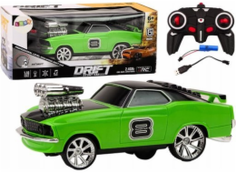 LeanToys auto na dálkové ovládání 1:18 Drift 360 světla zvuky oranžová
