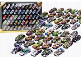 LeanToys Sada Spring Cars s autíčky a pohonem, barevná 50 dílků