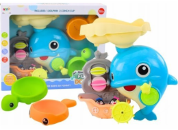 LeanToys sada do vany vodní hračka delfín modrý