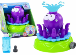 LeanToys Zahradní postřikovač s chobotnicí a bublinkami, fialový