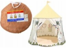 LeanToys Indiánský stan týpí pro děti béžový 125 cm