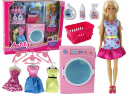 LeanToys Sada příslušenství pro panenky Anlily do pračky, pračka XXL