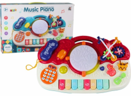 LeanToys Varhany Piano Vzdělávací hudební Zvuky Bicí Světla