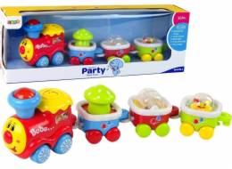 LeanToys Barevný vzdělávací vláček pro batolata Světelná zvuková lokomotiva