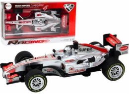 LeanToys 1:9 stříbrný sportovní závodní vůz se zvuky jízdy