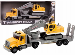 LeanToys Lora Truck Pásový bagr Světla Zvuky Jízda Žlutá