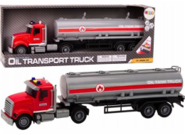 LeanToys Truck Tir Cisterna Světla Zvuky Jízda Červená
