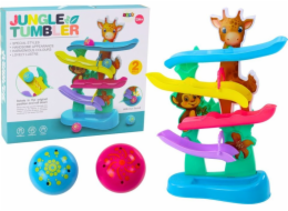 LeanToys Skluzavka pro míčky Žirafa Opice Zvuky Barevné