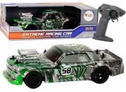 LeanToys auto na dálkové ovládání RC 1:16 gumová kola Drift Green