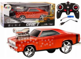 LeanToys auto na dálkové ovládání 1:18 Drift 360 světla zvuky červená