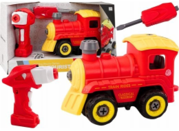 LeanToys Dálkově ovládaná otočná lokomotiva RC červená