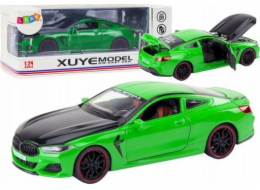 LeanToys Sports Car Metal Friction Drive Otevírací prvky 1:24 zelená