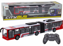LeanToys RC City Bus na dálkové ovládání červenobílý