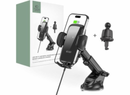 Tech-Protect Bezdrátová nabíječka TECH-PROTECT CM15W-V1 do auta s držákem na palubní desku a větrací otvor, 15W, černá