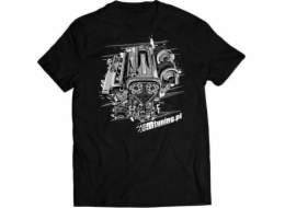 MTuning Tričko s motivem motoru RB25, černé, XL