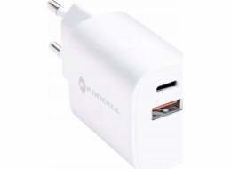 ForCell Nabíječka FORCELL F-ENERGY TFK-TC-30WPD síťová nabíječka typu C + USB A PD QC4.0 3A 30W bílá
