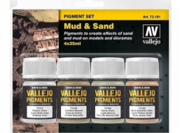 Vallejo Vallejo: 73.191 - Sada pigmentů - Bláto a písek (4x35 ml)
