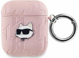 Karl Lagerfeld Karl Lagerfeld KLA2PGCHPP Kryt na AirPods 1/2 růžový s monogramem Choupette Head