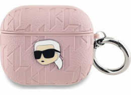 Karl Lagerfeld Karl Lagerfeld KLA3PGKIPP Kryt na AirPods 3 růžový s monogramem a hlavou Karla