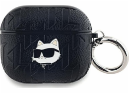 Karl Lagerfeld Karl Lagerfeld KLA3PGCHPK kryt na AirPods 3 černá/černá s monogramem a hlavou Choupette