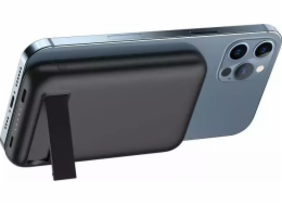 4kom.pl Powerbanka Externí baterie (POWER BANK) VEGER MagOn Kick s indukčním nabíjením podporuje nabíjení s MagSafe 15W - 5 000mAh PD 20W černá (V0553P / W0553P)
