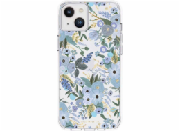 NoName Průhledný papírový kryt Rifle pro iPhone 14 Plus (modrý s motivem zahradní párty)
