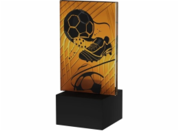 Victoria Sport Monochromatická skleněná trofej na mramorovém podstavci - FOTBALOVÁ KOPAC