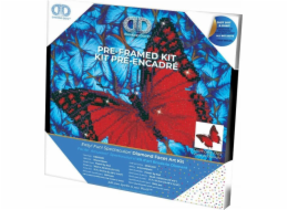 DIAMOND DOTZ Diamantová výšivka Diamond Dotz Červený motýl 33x33cm DDK5020