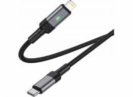 Borofone USB kabel Borofone BU30 Lynk Smart power-off - Typ C na Lightning - PD 20W 1,2 metru černý