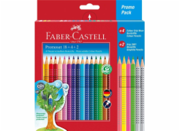 Faber-Castell FABER-CASTELL GRIP 2001 BAREV 18 BAREV + 4 NEONOVÉ BARVY + 2 TUŽKY