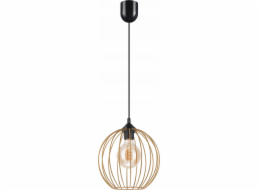 Lamkur Závěsná lampa Lamkur Zoya 45153 závěsná lampa moderní loft kovová klec 1x60W E27 zlatá/černá