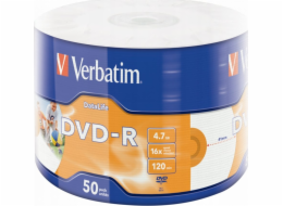 Verbatim DVD-R Verbatim | 4,7 GB | 16x | vřeteno 50 ks | Inkoustový tisk