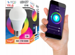 LVT LVT 0746 WiFi žárovka 1x12W E27 2700-6500+RGB bílá