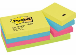 Post-it Samolepicí lístky 38x51mm (653-TFEN) mix barev (12x100) -