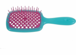 NoName Kadeřnický kartáč Superbrush na rozčesávání vlasů Tyrkysově růžový