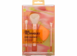 NoName Sada štětců na make-up REAL TECHNIQUES_SET Midi Moment, 3 ks. + houbička na make-up