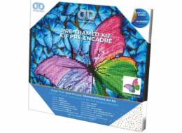 Dante Diamantová výšivka Diamond Dotz Růžový motýl 33x33cm DDK5015