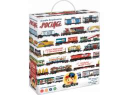 Czuczu CzuCzu Oboustranné puzzle Vláčky 54 dílků