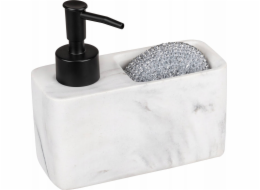 Wenko Dávkovač mycího prostředku RESA MARBLE s přihrádkou na houbičku, WENKO