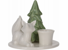 Home Styling Collection Kolekce bytového stylingu Keramický svícen s vánočním stromečkem, 8 cm