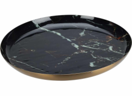 Home Styling Collection Kolekce bytového stylingu Dekorativní talíř, černý mramor, 28 cm