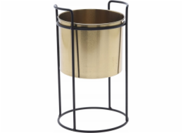 Home Styling Collection Kolekce bytového stylingu Zlatý květináč, kovový, na stojanu, výška 26 cm