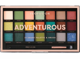 ProFusion PROFUSION_Eyeshadow Palette paleta 21 očních stínů se štětečkem Adventurous