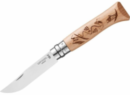 Opinel Peilis „Opinel“ Nr.8 su slidinejimo motyvais graviruota buko rankena