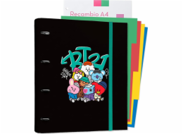 Eurocom BT21 - pořadač A4 z kolekce Street Mood s listy (4 kroužky, gumička)