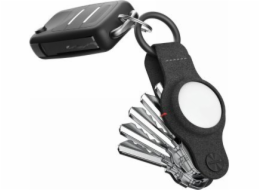 STATIK KeySmart Air - organizér na klíče s pouzdrem AirTag z veganské kůže (černý)