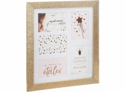 Atmosphera Multi fotorámeček GLITTER, zlatý, 5 fotografií
