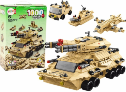 LeanToys Vojenský tankový písek 1000 El stavebnice sada
