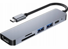 Vega ECOBOX ADAPTÉR TYPE-C ROZDĚLOVAČ HDMI + TYPE-C + USB + čtečka karet DEX>